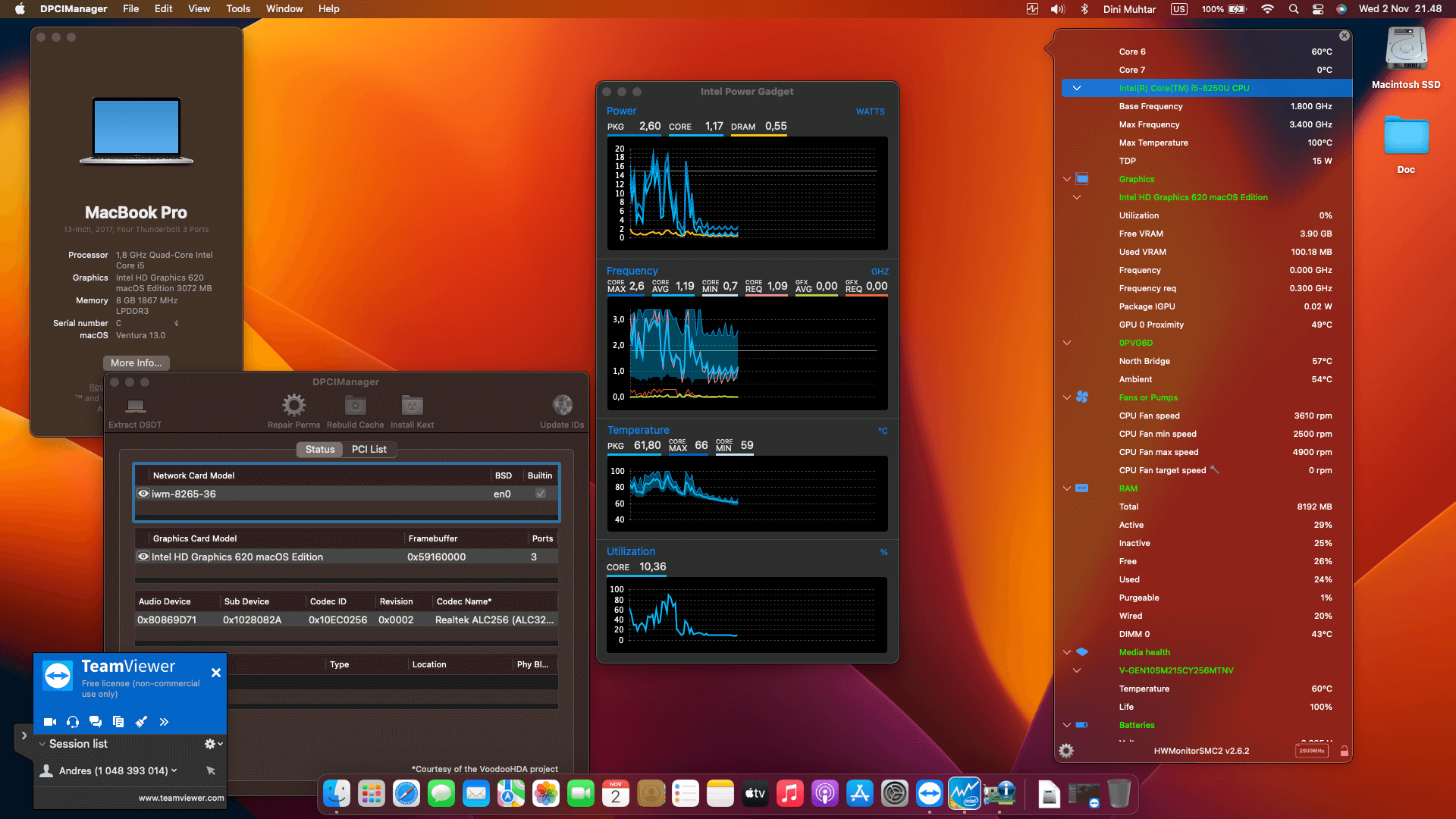 Dell XPS 13 9360 2nd [KabyLake R   Intel UHD 620 + I2C]   OpenCore 1